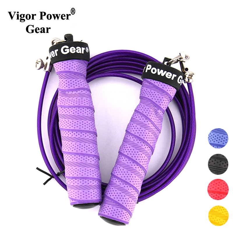 Gear For Crossfit - Vigor Power Gear สายปรับได้ Crossfit ข้ามเหงื่อลื่นเชือกกระโดดถ่วงน้ําหนักเชือกกระโดดความเร็ว