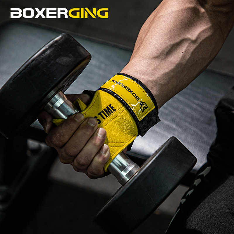 Cowhide GYM ถุงมือ Grips Anti- - Crossfit Workout Gear บทวิจารณ์และราคา
