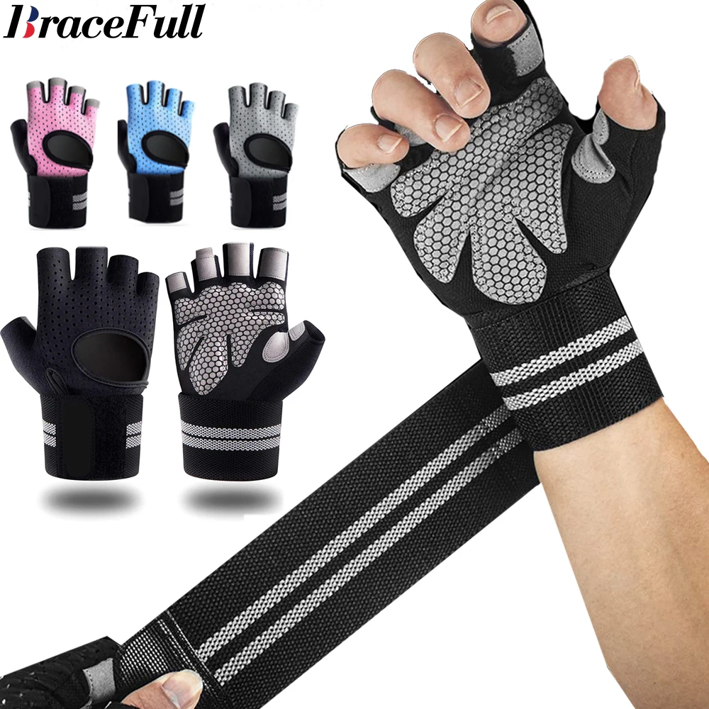 1 คู่ Half Finger GYM Fitness  - Crossfit Workout Gear บทวิจารณ์และราคา